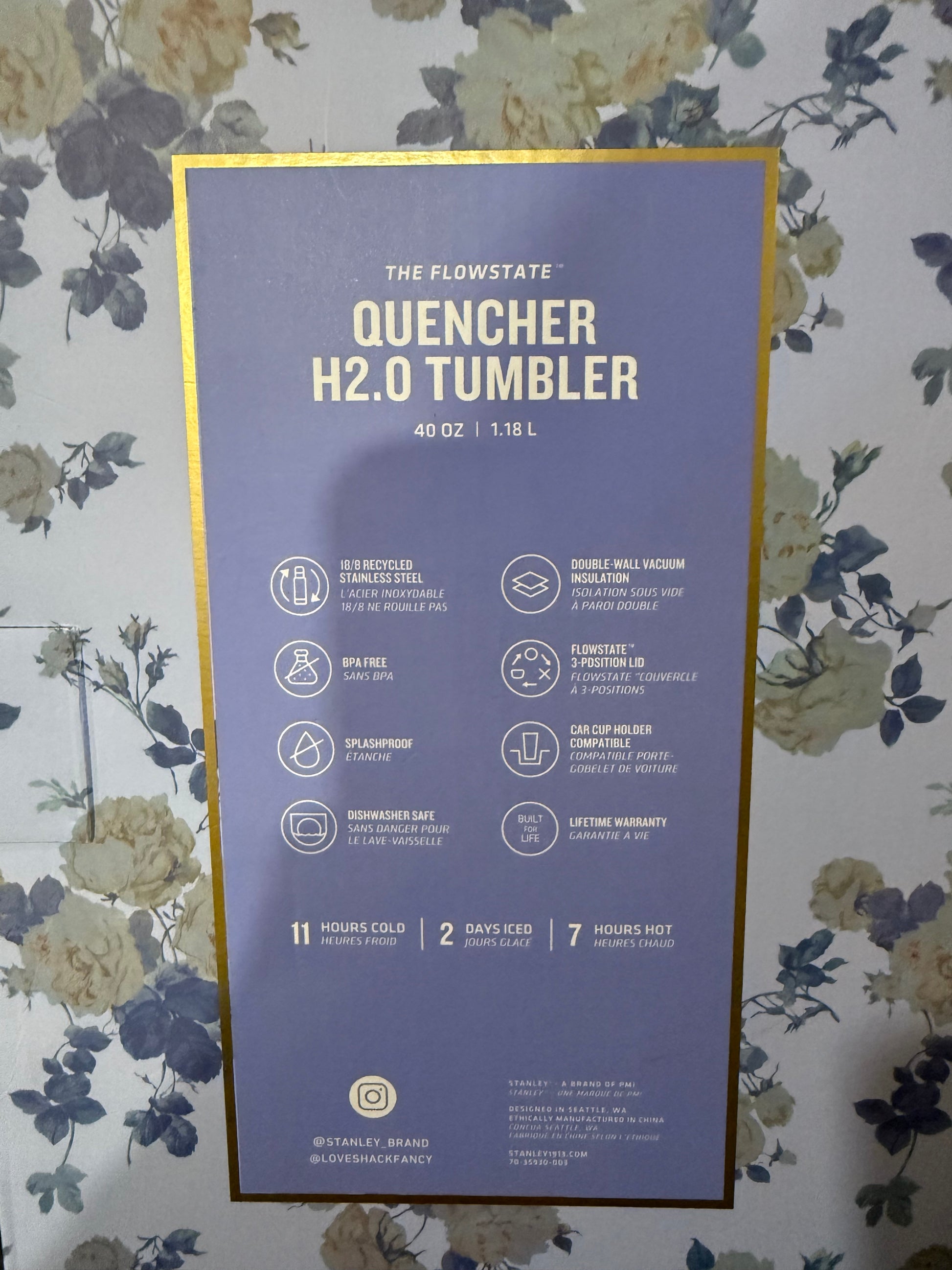 Stanley x LoveShackFancy Holiday Quencher | Blue | 40 OZ