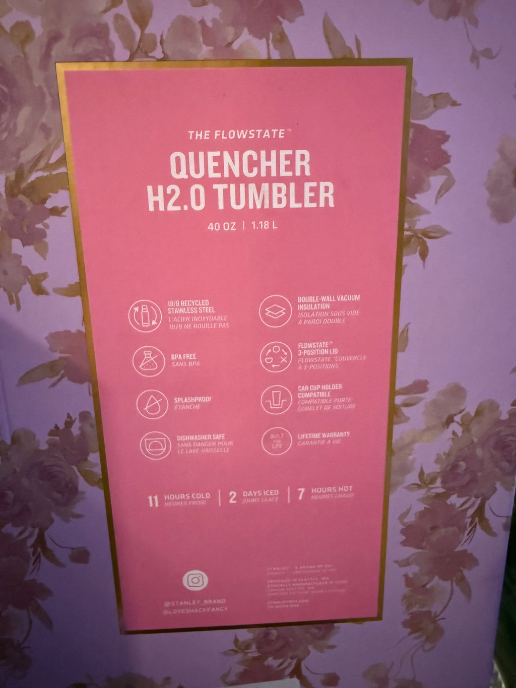 Stanley x LoveShackFancy Holiday Quencher | Purple | 40 OZ