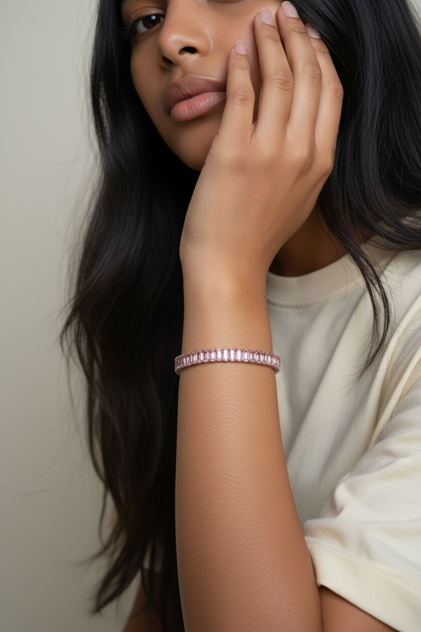 Roselle Chain Bracelet- Silver