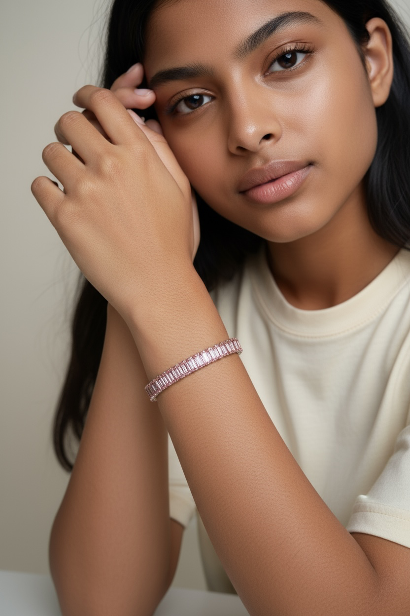 Roselle Chain Bracelet- Silver