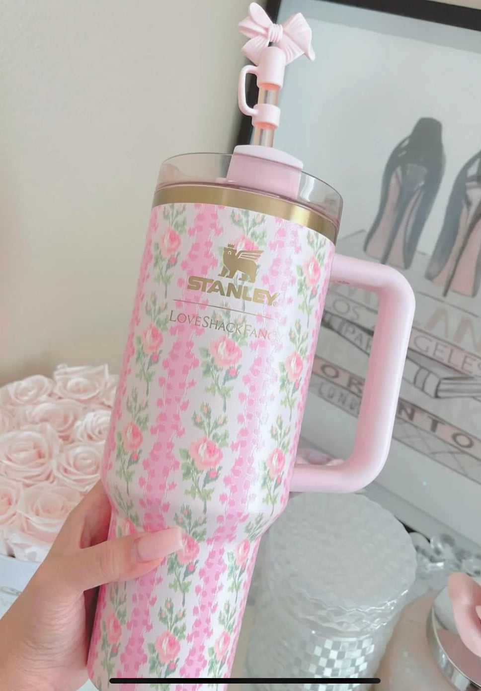 Stanley x LoveShackFancy Holiday Quencher | Pink | 40 OZ