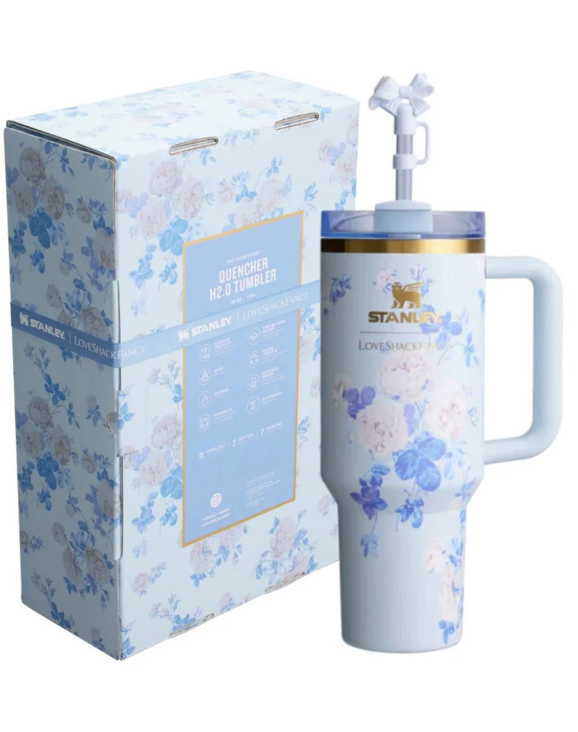 Stanley x LoveShackFancy Holiday Quencher | Blue | 40 OZ